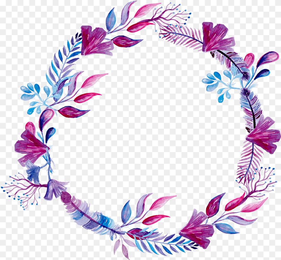 Paint Clipart Purple Watercolor Wreath Ink Paint Watercolor Wreath Clipart Transparent, Flower, Flower Arrangement, Plant, Accessories Png