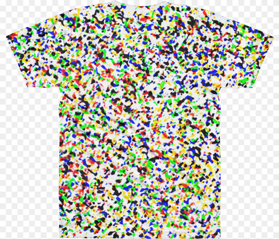 Paint Drip All Over Printed T Shirt, Clothing, T-shirt, Paper, Confetti Png Image