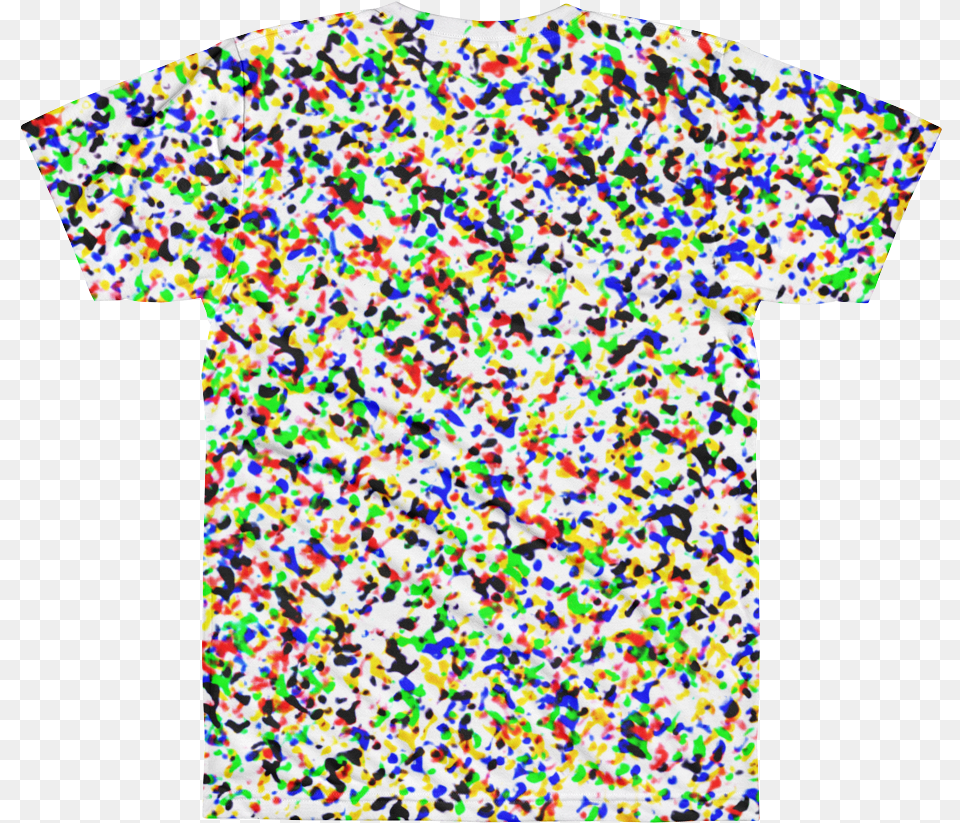 Paint Drip All Over Printed T Shirt Active Shirt, Clothing, T-shirt, Paper, Confetti Free Png Download