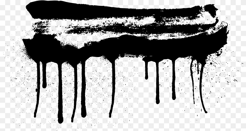 Paint Drip For Kids Paint Brush Stroke Drip Vectors, Gray Free Png