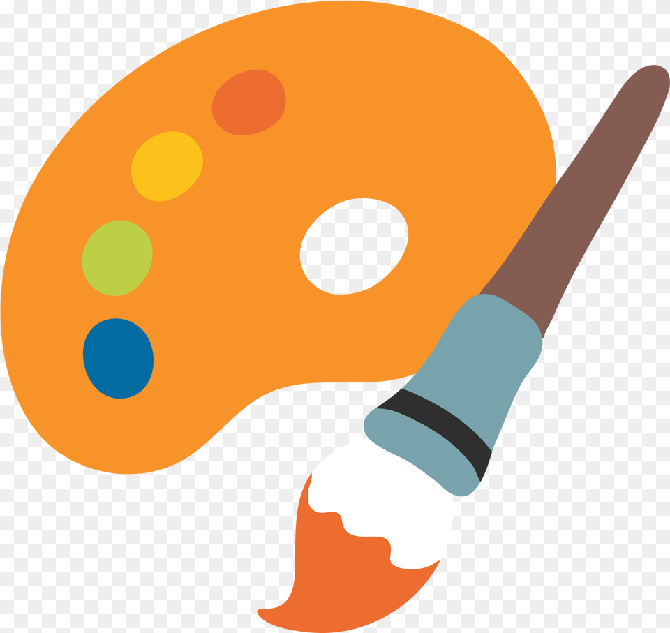 Paint Emoji, Paint Container, Palette, Brush, Device Png Image