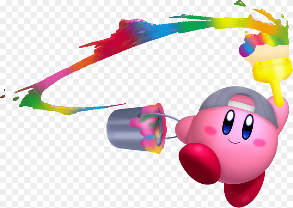 Paint Kirby Kdl3d Paint Brush Kirby, Art, Graphics, Balloon Free Png