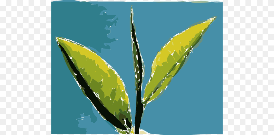 Paint Leaves Blue Background Clip Art At Clker Tea Leaf Clip Art, Plant, Animal, Fish, Sea Life Free Transparent Png