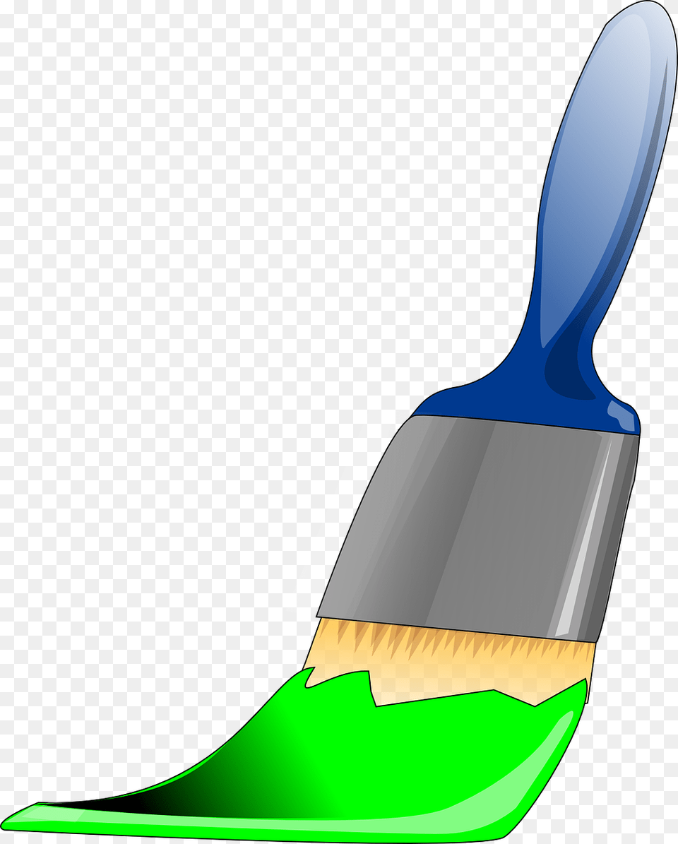 Paint Paintbrush Green Brush Clipart Purple Paint Brush Clipart, Device, Tool, Blade, Dagger Png Image