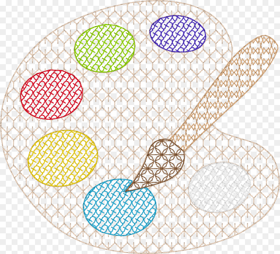 Paint Pallet Motif Quick Stitchtitle Circle, Home Decor, Pattern, Rug Png