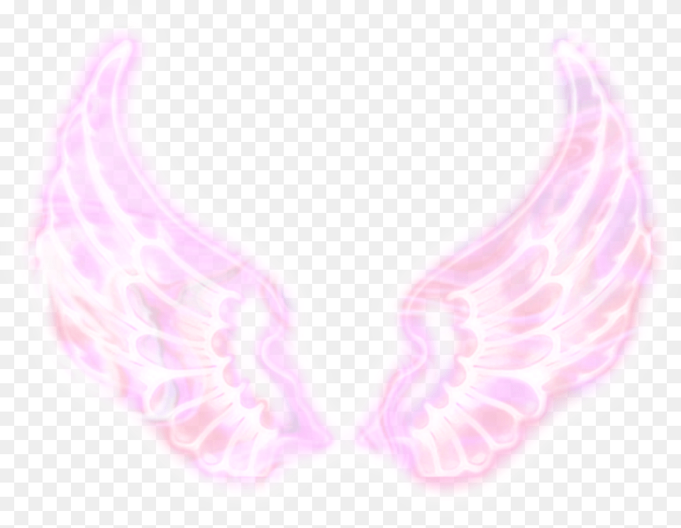 Paint Pink Purple Neon Glow Glowing Purple Wings Picsart Photo Editing Background, Accessories, Flower, Petal, Plant Png Image