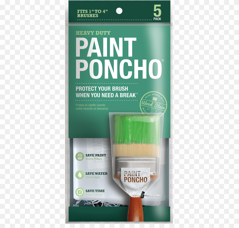 Paint Poncho Brush 5pk Paint Poncho Hardwood, Advertisement, Poster, Device, Tool Png Image