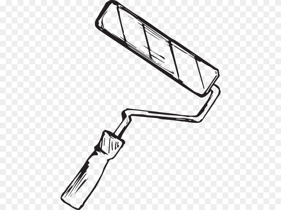 Paint Roller Color Tool Brush White Black And White Paint Roller Free Png
