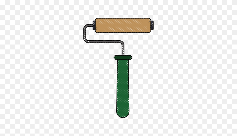 Paint Roller Handle Renovation Decoration Element Icon, Blade, Razor, Weapon Png Image