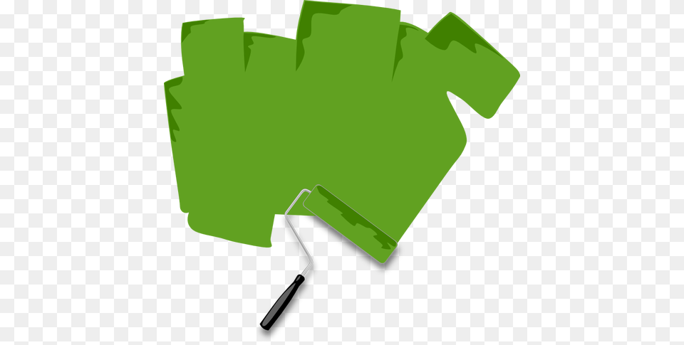 Paint Roller With Green Paint Vector Clothing, Glove, Leaf, Plant Png Image