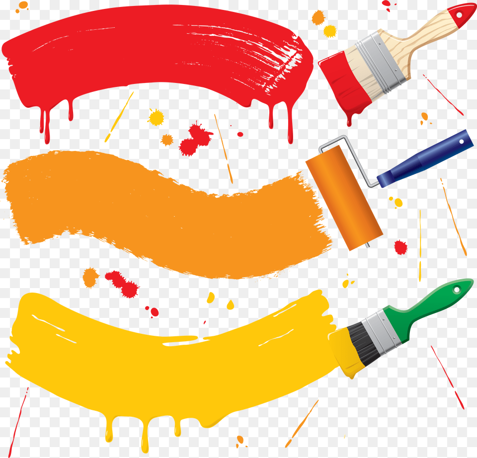 Paint Rollers Painting Brush Hd Clipart Painter, Device, Tool, Person, Art Png