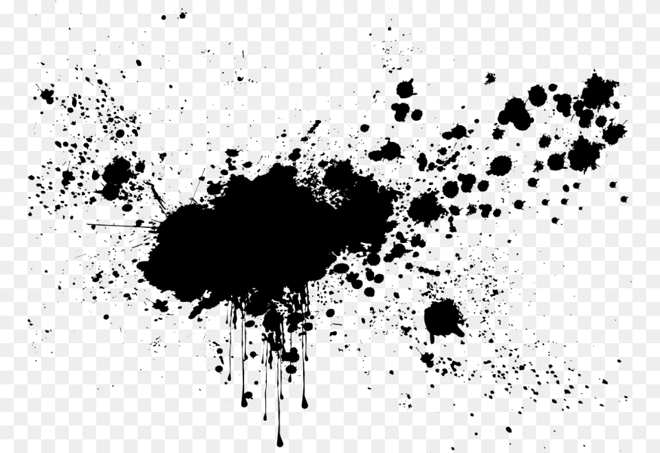 Paint Splash Black And White, Silhouette, Art Free Transparent Png