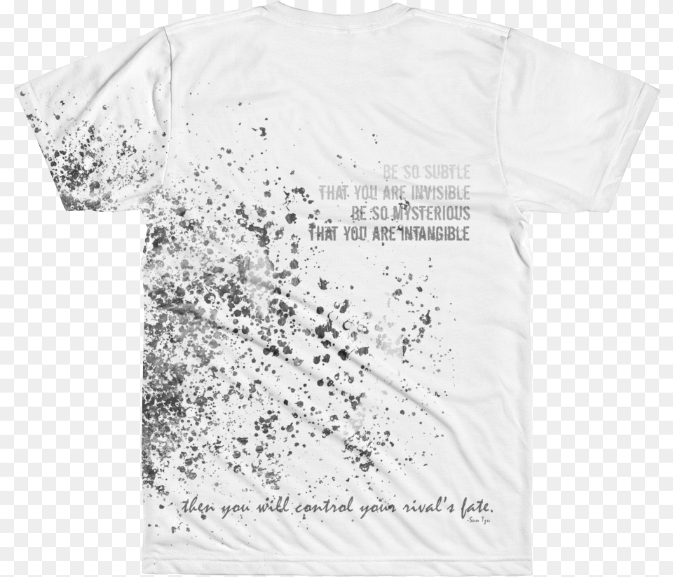 Paint Splatter Gas Mask Monochrome, Clothing, T-shirt, Stain Free Png