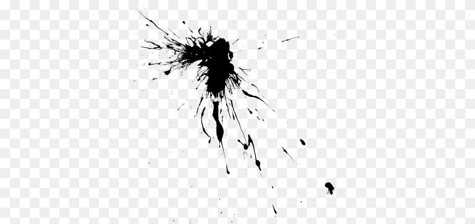 Paint Splatter Splash Ink Drop Splattered Drip Ink Drop, Gray Png