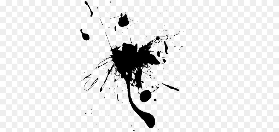 Paint Splatter Splash Ink Drop Splattered Drip Paint Splatter Drip, Gray Free Png