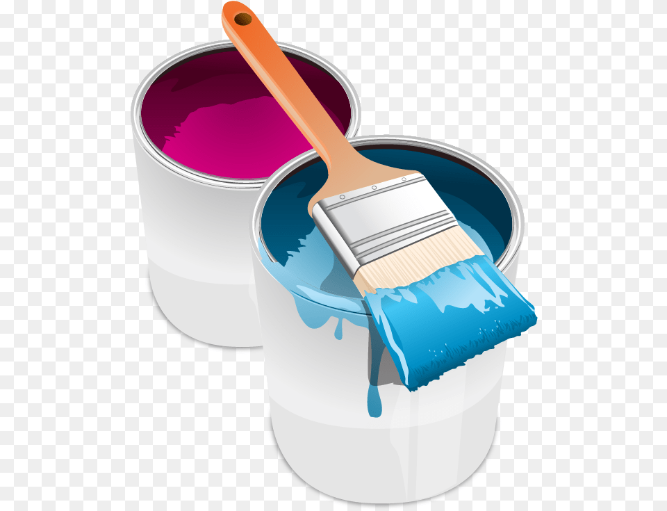 Paint Tin Can Brush Clip Art Paint Can And Brush, Device, Tool, Paint Container, Smoke Pipe Png