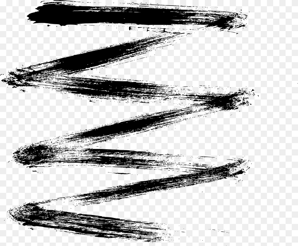 Paint Zig Zag, Gray Png