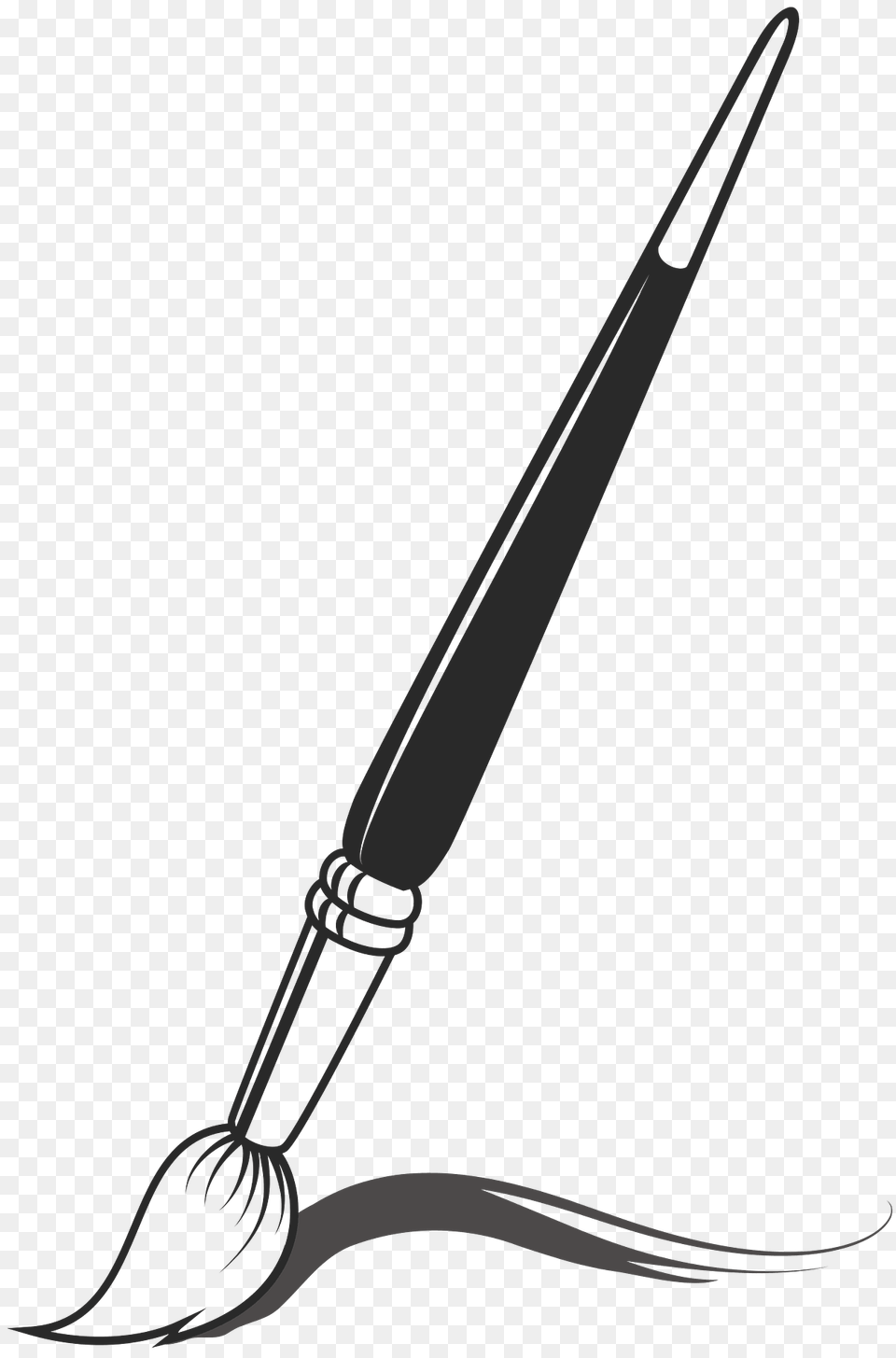 Paintbrush Black And White Clipart, Brush, Device, Tool, Cutlery Free Transparent Png
