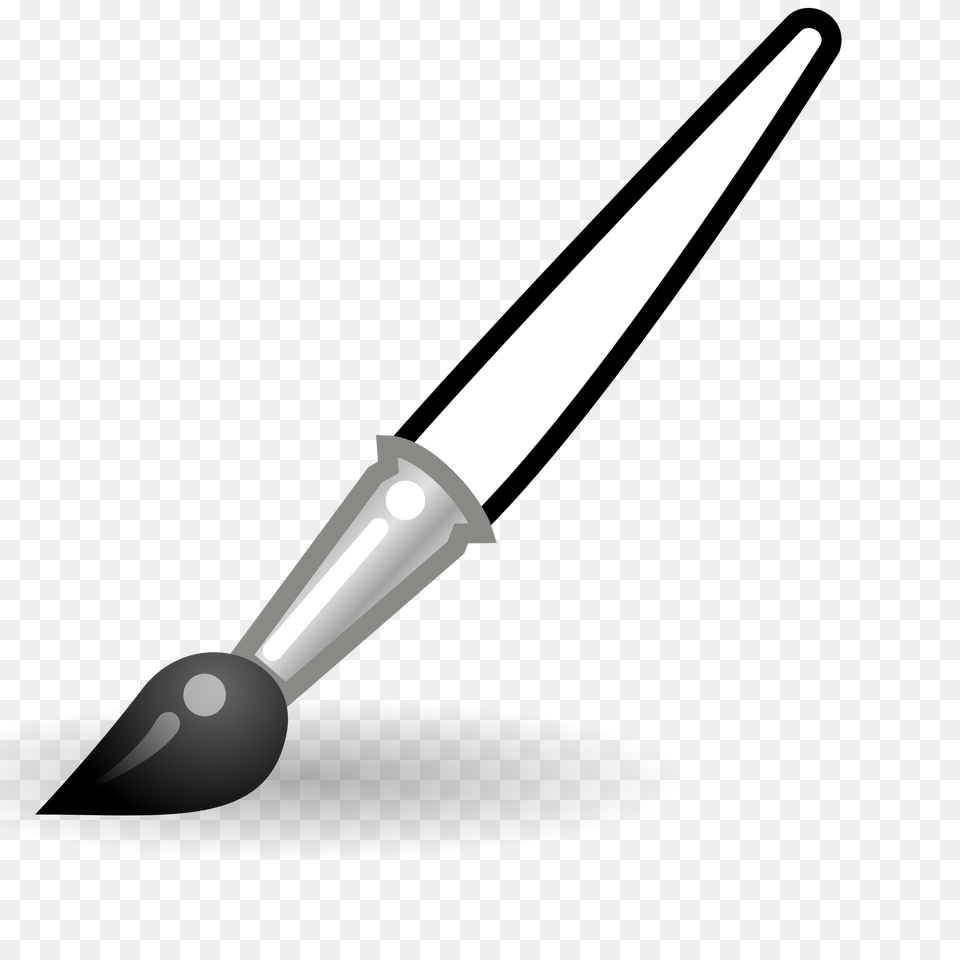 Paintbrush Black And White Clipart Clip Art, Brush, Device, Tool, Electrical Device Free Png Download