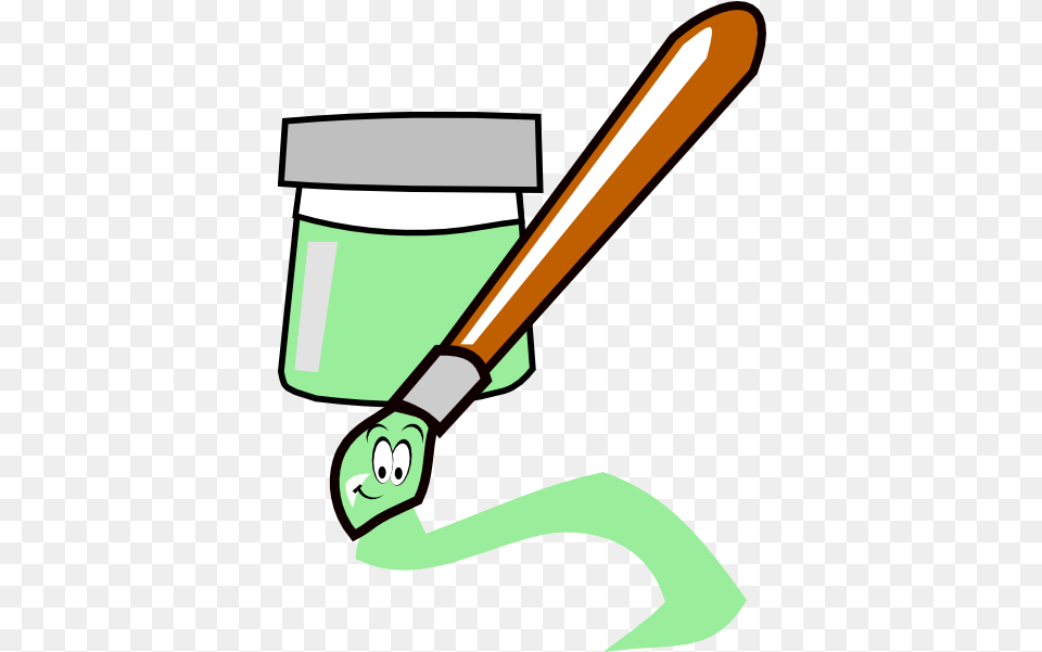 Paintbrush Green Clip Art Cartoon Orange Paint Brush, People, Person, Baseball, Smoke Pipe Png