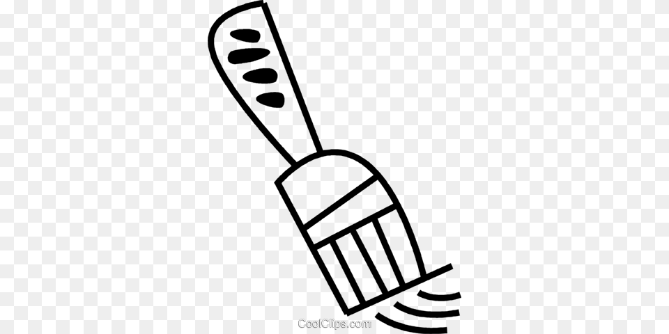 Paintbrush Royalty Free Vector Clip Art Illustration, Brush, Cutlery, Device, Fork Png Image