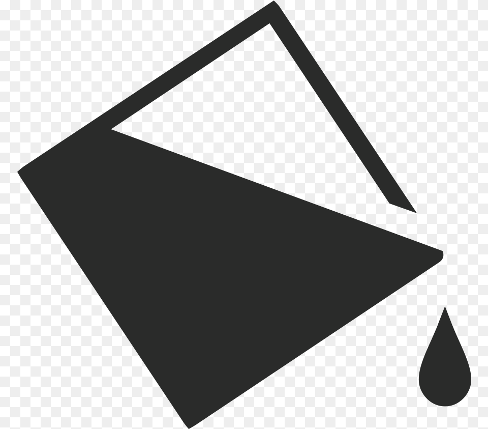 Paintbucket Icon Triangle, Envelope, Mail, Blackboard Png