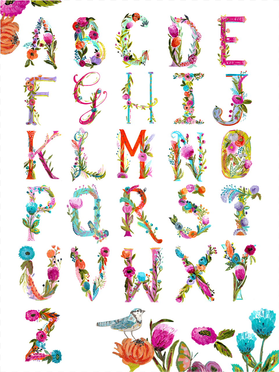 Painted Alphabet Chart Art Printclass Lazyload Alphabet Chart, Pattern, Text, Animal, Bird Png