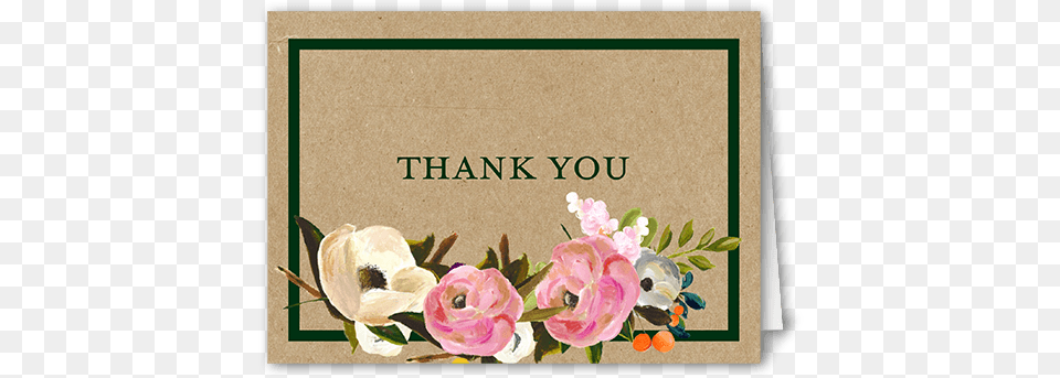 Painted Flowers 3x5 Folded Card By Good Thank You Painted Flowers, Greeting Card, Envelope, Mail, Pattern Png Image