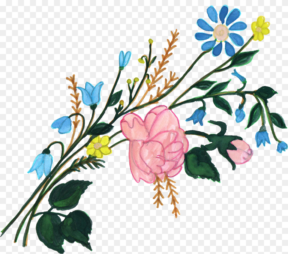 Painted Flowers Backgrounds Mob Floribunda, Pattern, Rose, Plant, Flower Png
