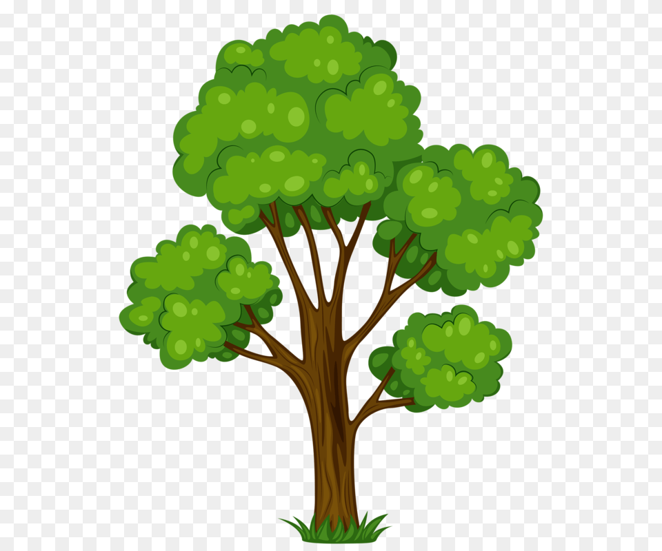 Painted Green Tree Clipart Picture Grass Leaves Trees, Plant, Cross, Symbol, Vegetation Free Png Download
