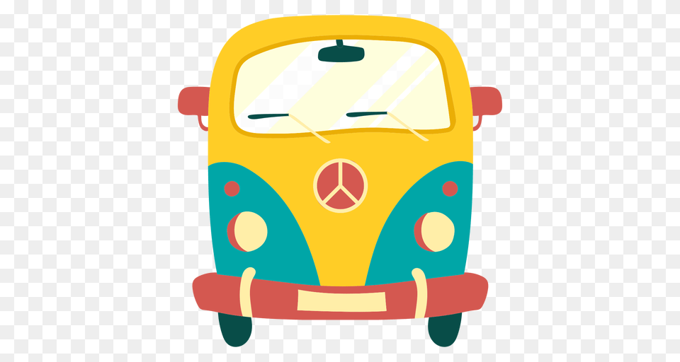 Painted Hippie Van Element, Transportation, Vehicle Free Png Download