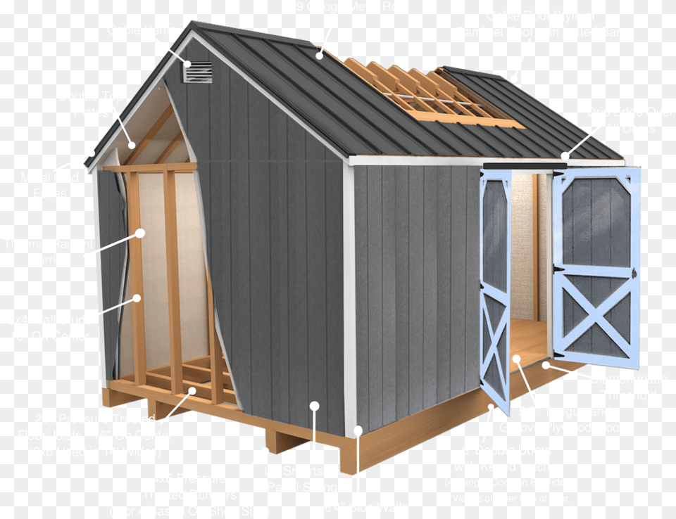 Painted Illustration Shed, Architecture, Building, Countryside, Rural Free Png Download