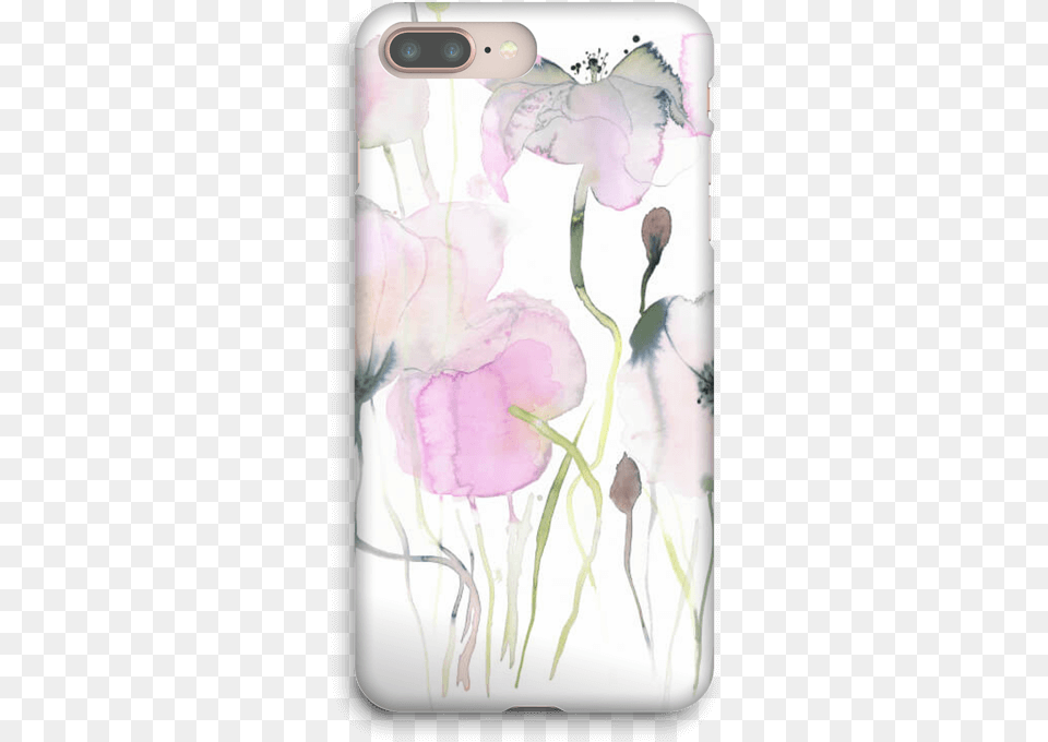 Painted Pink Flowers Case Iphone 8 Plus Apple Macbook Pro, Electronics, Mobile Phone, Phone, Flower Free Transparent Png