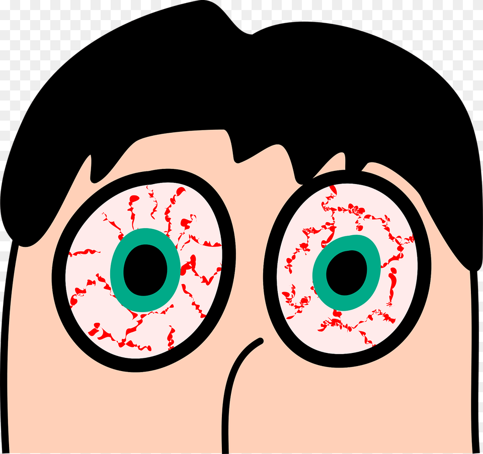 Painted Tired Red Eyes Image Tired Red Eyes Cartoon, Body Part, Hand, Person, Animal Png