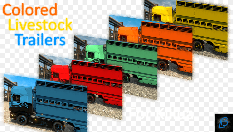 Painted Trailer Pack For Killua, Bus, Trailer Truck, Transportation, Truck Free Png