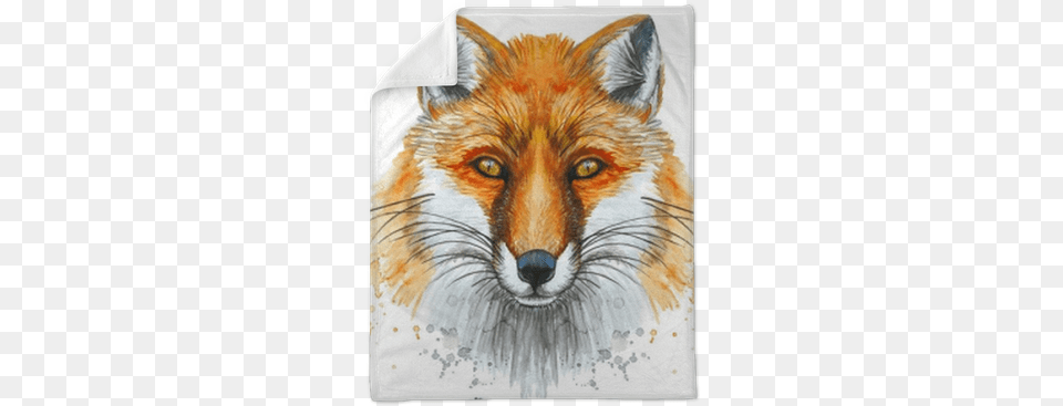 Painted With A Watercolor Drawing Of A Red Fox The Raposa Desenho, Animal, Canine, Mammal, Red Fox Free Png