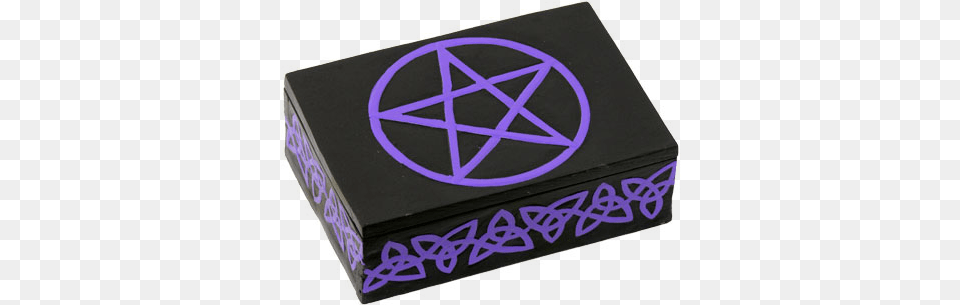 Painted Wood Box With Purple Pentacle Box Free Png Download