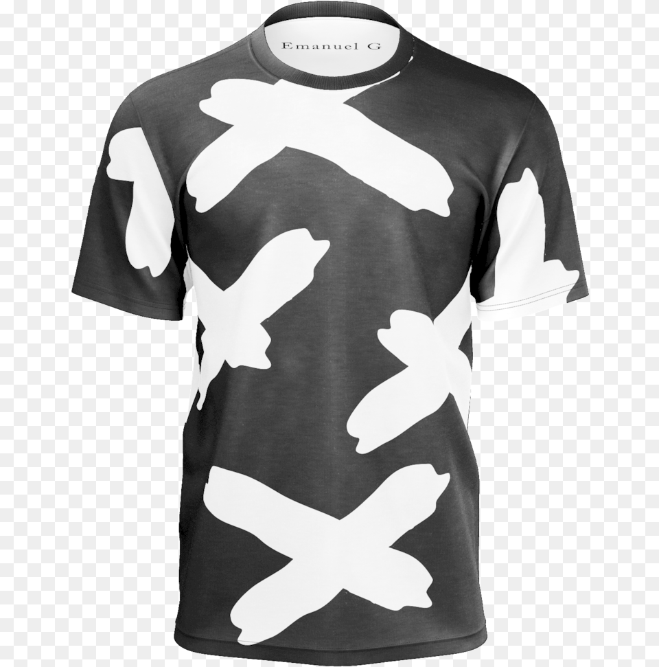 Painted X White Men S Shirt Long Sleeved T Shirt, Clothing, T-shirt, Adult, Male Png Image