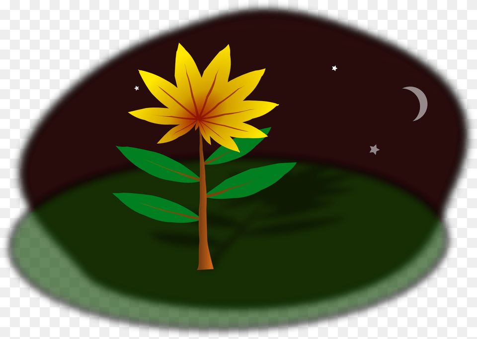 Painted Yellow Flower Flower Good Night Friends, Leaf, Plant, Daisy, Petal Png