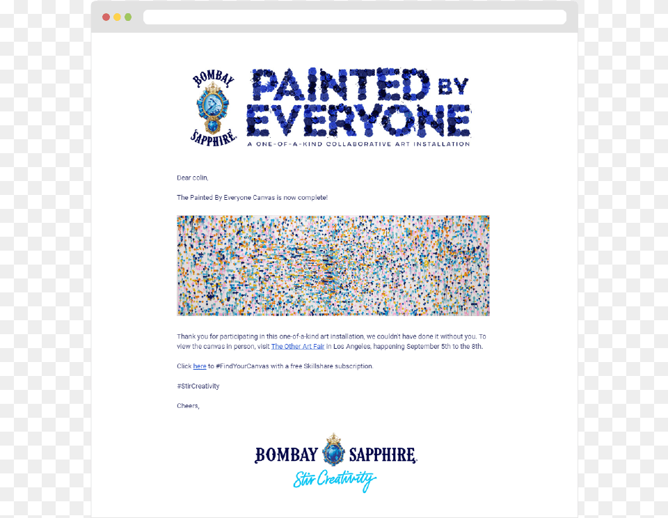 Paintedbyeveryone Email2 Takeaway 001 V001 01 Bombay Sapphire, File, Page, Text, Paper Free Png