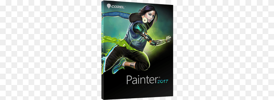 Painter 2017 Box Corel Painter 2017 Digital Art And Drawing Software, Advertisement, Poster, Adult, Person Png