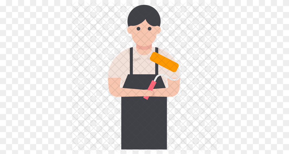 Painter Character Icon Cartoon, Face, Head, Person, People Free Png Download