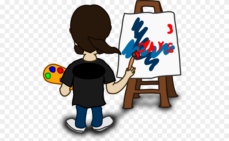 Painter Clip Art, Canvas, Baby, Person, Brush Png