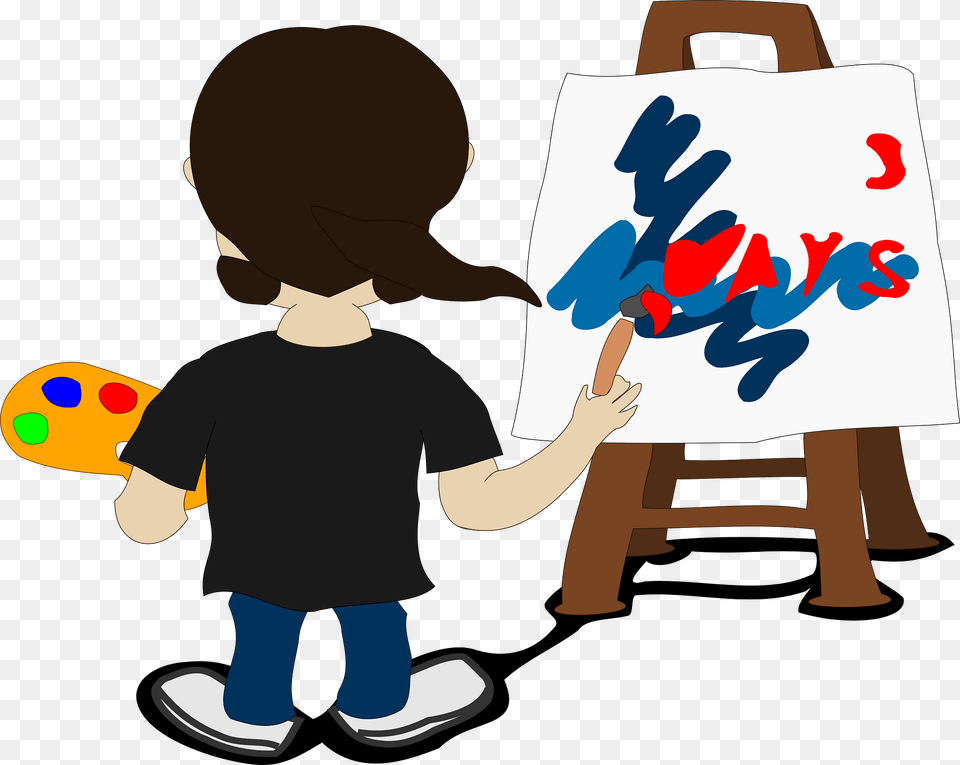 Painter Clipart, Baby, Person, Bag, Canvas Free Png