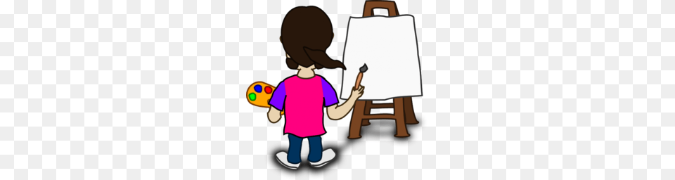 Painter Clipart, Canvas, Baby, Person, Brush Free Png Download