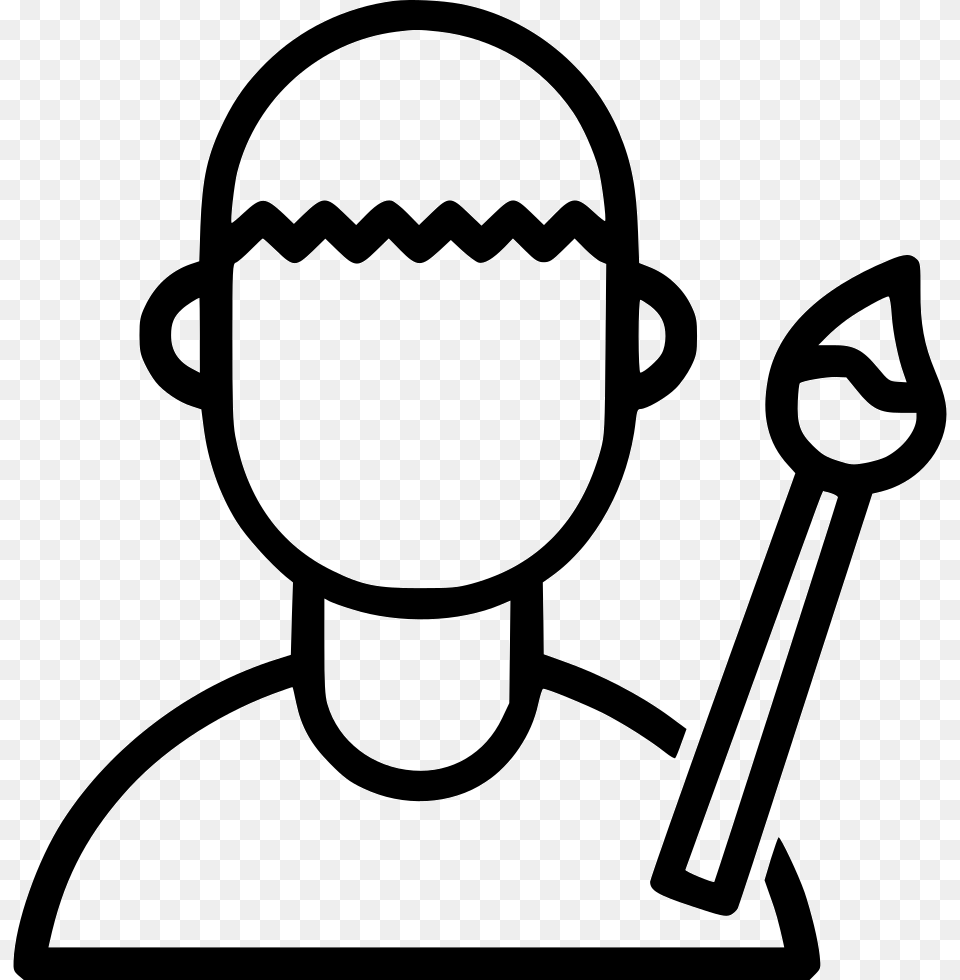 Painter Drawing Tutor Painting Paint Art Artist Icon, Cutlery, Spoon, Stencil Free Png