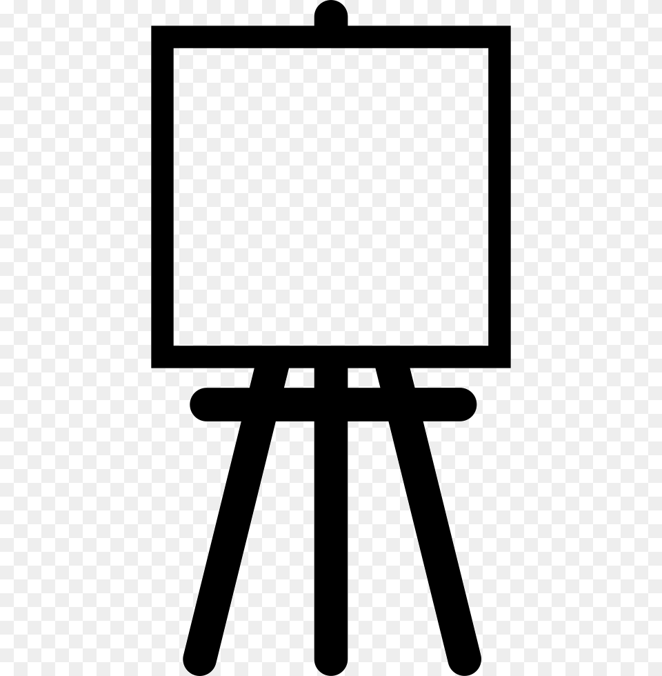 Painter Easel With Square Canvas Icon Download, White Board Free Png