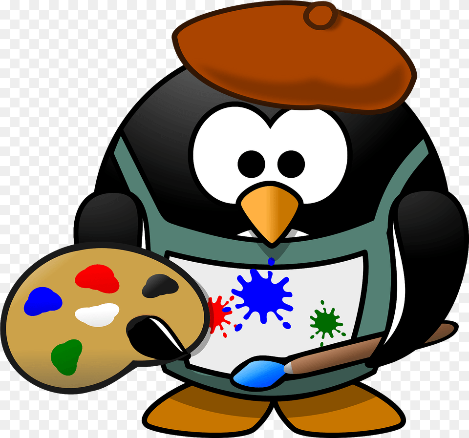 Painter Penguin Clipart, Device, Grass, Lawn, Lawn Mower Free Png Download