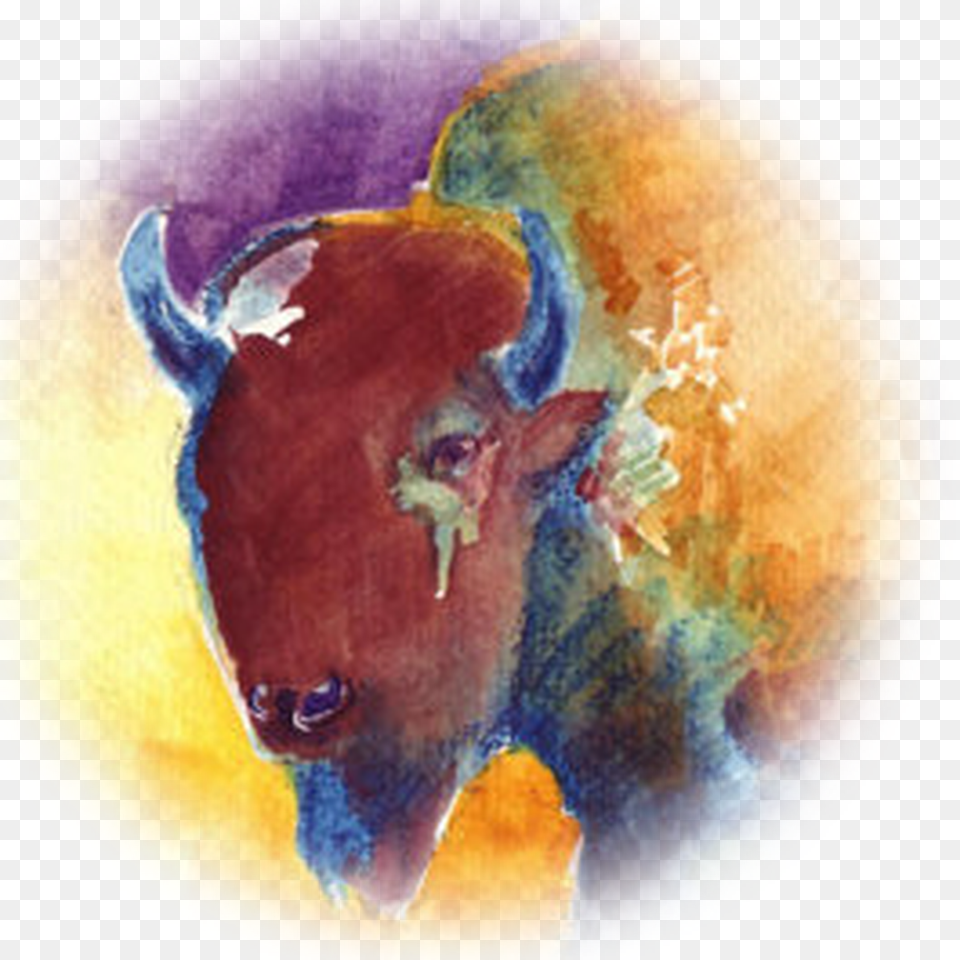 Painting, Animal, Buffalo, Mammal, Wildlife Png