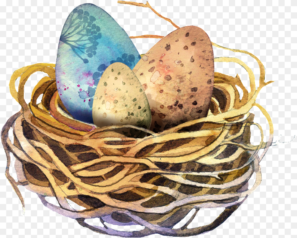 Painting, Egg, Food, Nest Free Png Download